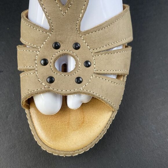 Women's La Plume Beige Leather Sandals - Size EU 39 / US 8.5 Pre Owned - Picture 11 of 16